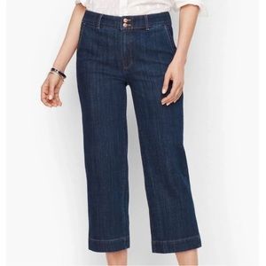 NWT! Talbots High Waist Wide Crop jeans